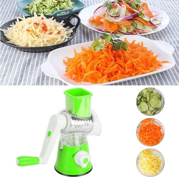 Drum Cutter Tabletop Drum Grater | Manual Vegetable Cutter Slicer & Grater | Multi-functional Kitchen Gadget