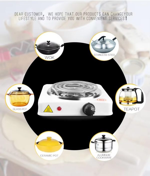 Electric Stove For Cooking – Hot Plate Heat Up In Just 2 Mins – Easy To Clean -metal Body