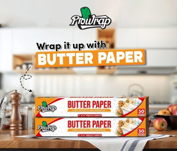 Prowrap Butter Paper – 9″ X 14″ Precut Sheets