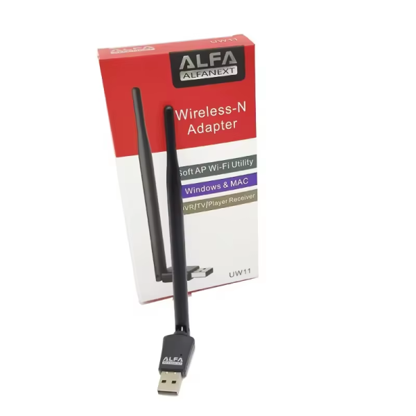 Uw11 Alfa Net Wireless-n Usb Wifi Adapter With Antenna