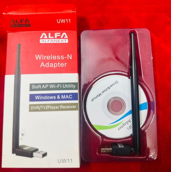 Uw11 Alfa Net Wireless-n Usb Wifi Adapter With Antenna