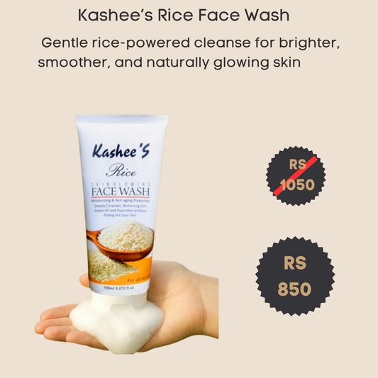 Kashee’s Rice Face Wash – Whitening & Brightening Cleanser For Glowing Skin – 150ml