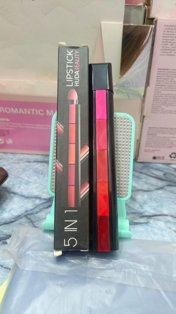 5 In 1 Huda Beauty Lipstick Nude Shades Matte Lipsticks Waterproof