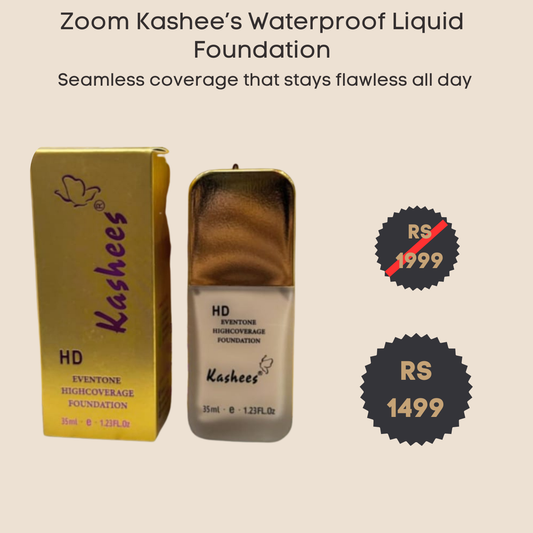 Zoom Kashee’s Waterproof Liquid Foundation – 35ml | Best Quality Liquid Foundation | Waterproof Foundatio