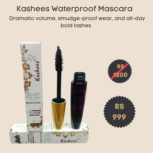 Kashees Waterproof Mascara – Long-lasting, Smudge-proof, Volumizing & Defining Formula For Bold Lashes – Best Quality Mascara For Girls – Mascara For Women – Waterproof Mascara