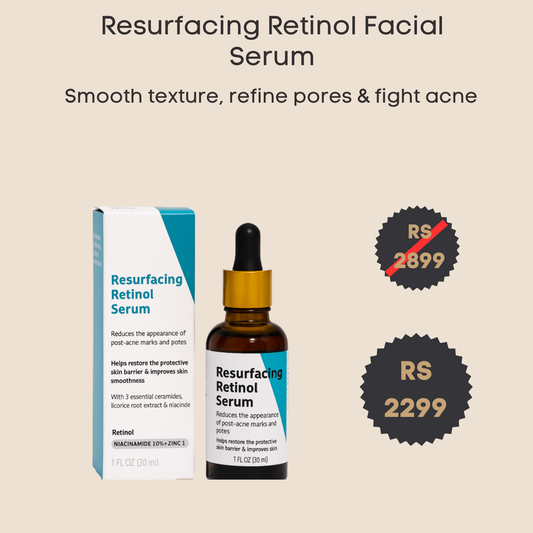 Resurfacing Retinol Facial Serum – Gentle Formula For Acne-prone Skin, Pore Refining & Texture Smoothing