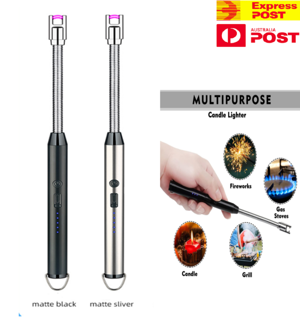 Arc Lighter With Usb Charging,flameless Windproof,led Battery Display,safety Switch,rotate 360 Degrees,for Aromatherapy