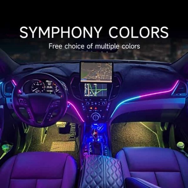 Car Usb Rgb Neon Optic Strip Ambient Light | Applicable To Any Model