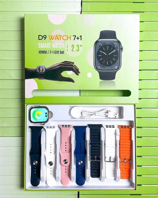 D9 Ultra Smart Watch Series 9 – 2.09″ Display | Bluetooth Calling | 7 Straps |