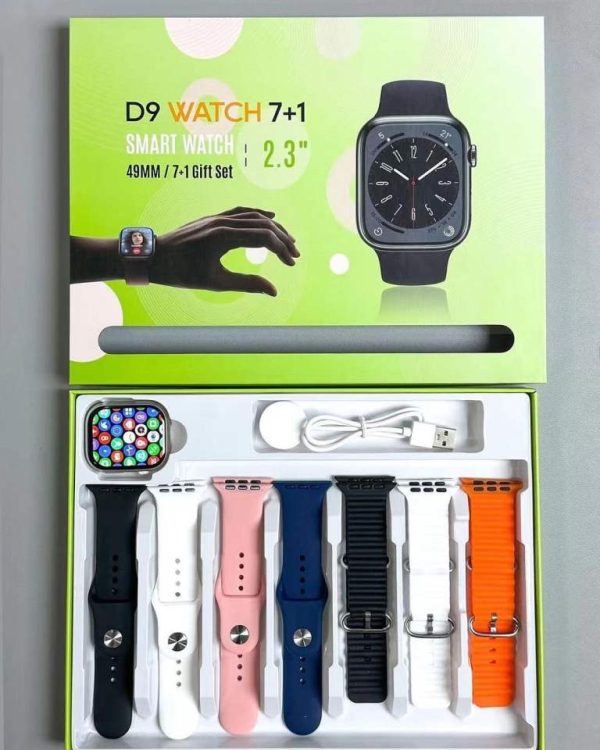 D9 Ultra Smart Watch Series 9 – 2.09″ Display | Bluetooth Calling | 7 Straps |