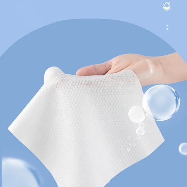 Disposable Face Towel – 70 Pcs Ultra Soft, Thickened Cotton Tissues | Lint-free, Multi-purpose Facial Dry Wipes For Skincare, Makeup Removal & Cleansing