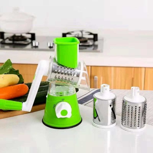 Drum Cutter Tabletop Drum Grater | Manual Vegetable Cutter Slicer & Grater | Multi-functional Kitchen Gadget
