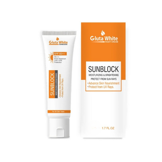 Glutawhite Skin Brightening Sunblock Spf60 – Advanced Uva/uvb Protection, Oil-free & Long-lasting Moisture