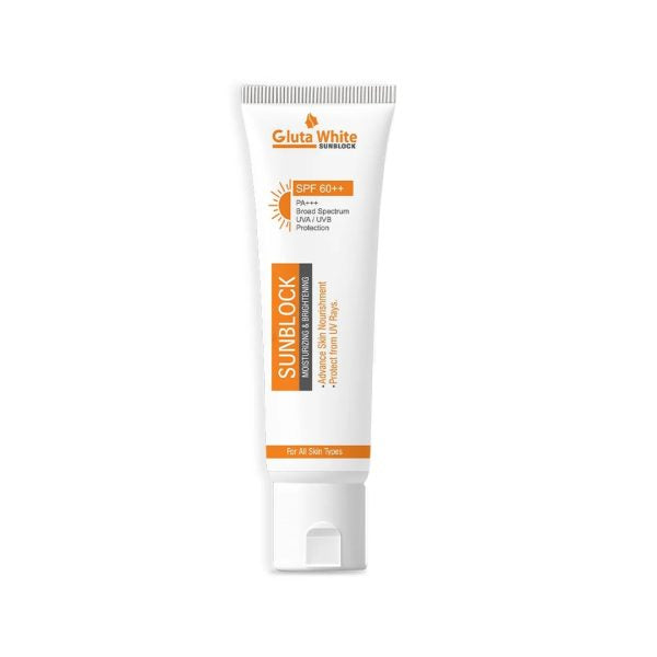 Glutawhite Skin Brightening Sunblock Spf60 – Advanced Uva/uvb Protection, Oil-free & Long-lasting Moisture