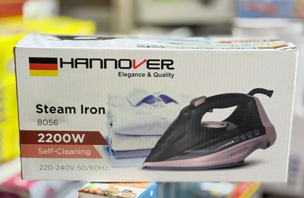 Hannover Steam Iron – 2200w German Lot | Ceramic Soleplate, Vertical & Burst Steam, Self-cleaning, Adjustable Temperature Control