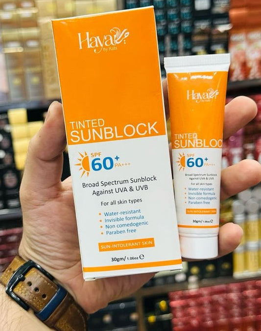 Haya Tinted Sunblock Spf 50 Broad Spectrum Uv Protection With Natural Skin Tint, Lightweight & Non-greasy Formula For All Skin Types