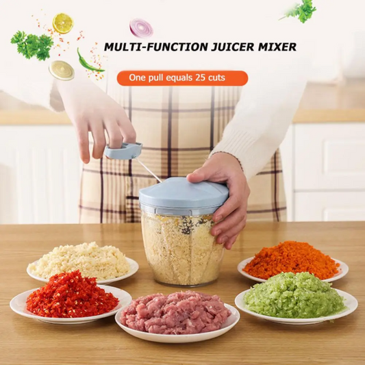 ( Nw000432 ) Hand Pulled Multipurpose Chopper & Cutter | Rope Pulled Chopper Multifunctional Meat Grinder, Vegetable Cutter