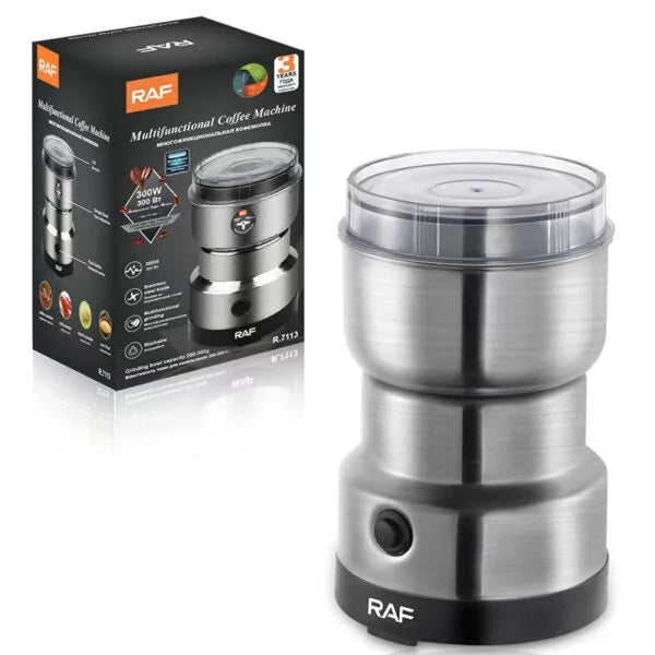 Raf Multi Purpose Electric Coffee Grinder Automatic Coffee Spice Bean Grinder Stainless Steel