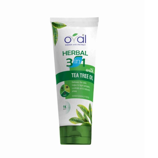 Oval 3 In 1 Tea Tree Herbal face wash