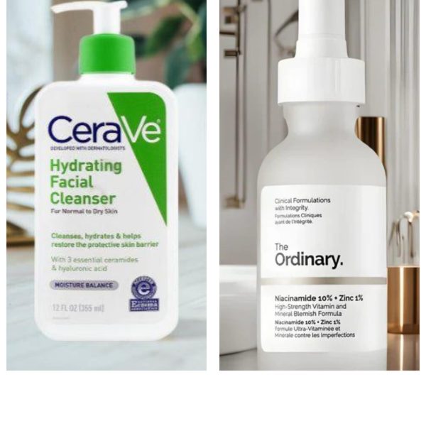 Pack Of 2 Cerave Hydrating Cleanser 236 Ml + Niacinamide Serum 30ml Deal