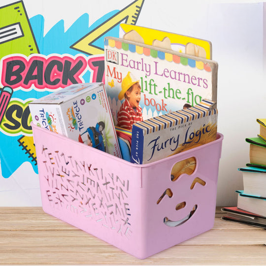 Pack Of 3 Smile Basket | Storage Organizer Basket | Multipurpose Baskets For Kitchen, Home, Office & Bathroom (random Color)
