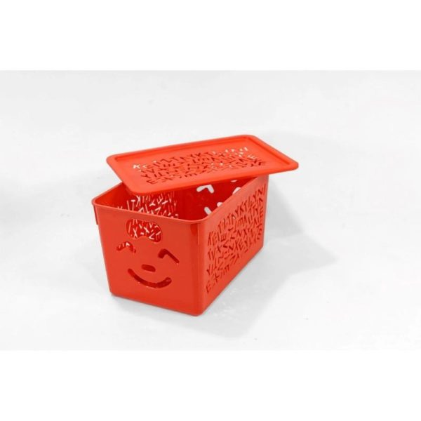 Pack Of 3 Smile Basket | Storage Organizer Basket | Multipurpose Baskets For Kitchen, Home, Office & Bathroom (random Color)
