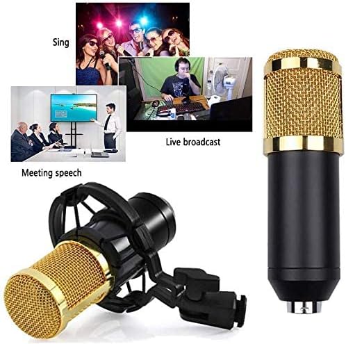 Professional Condenser Microphone – Podcast Mic Set Condenser Microphone With Rechargeable Auxiliary Background For Karaoke Singing, Youtube Recording Mic Set For Youtube | Mic Kit
