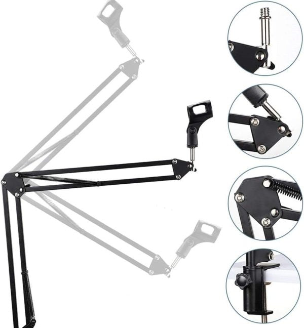 Professional Condenser Microphone – Podcast Mic Set Condenser Microphone With Rechargeable Auxiliary Background For Karaoke Singing, Youtube Recording Mic Set For Youtube | Mic Kit