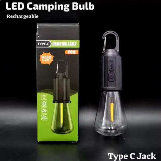 Rechargeable Portable Led Camping Lantern, Lamp With Clip Hook, Emergency Camping Lights Type -c