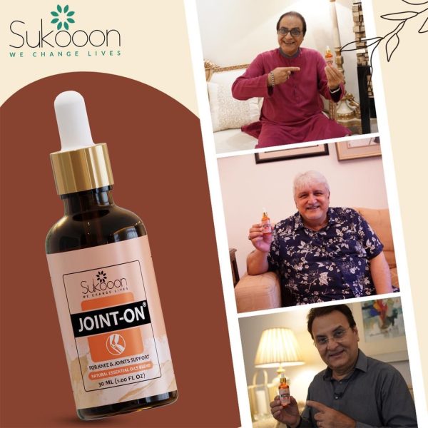 Sukoon Joint On Essential Oil Blend For Pain In Joints, Back Pain, Arthritis Pain, Knee Pain, Tennis Elbow, Strains And Sprains – 30ml