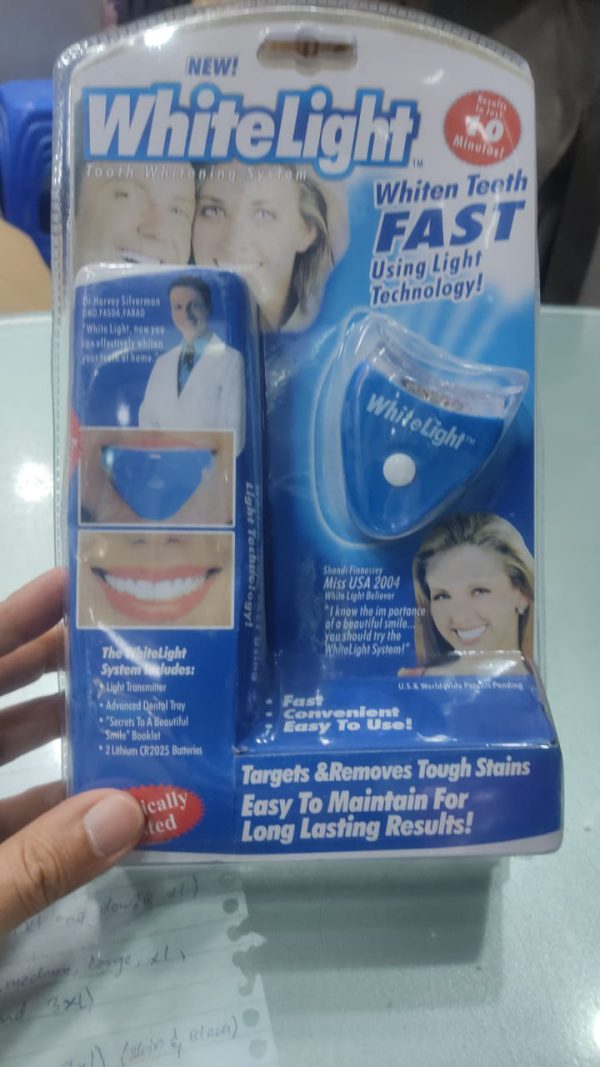 White Light Teeth Whitening Brightener | No Box Card Packing And Cell Operated.